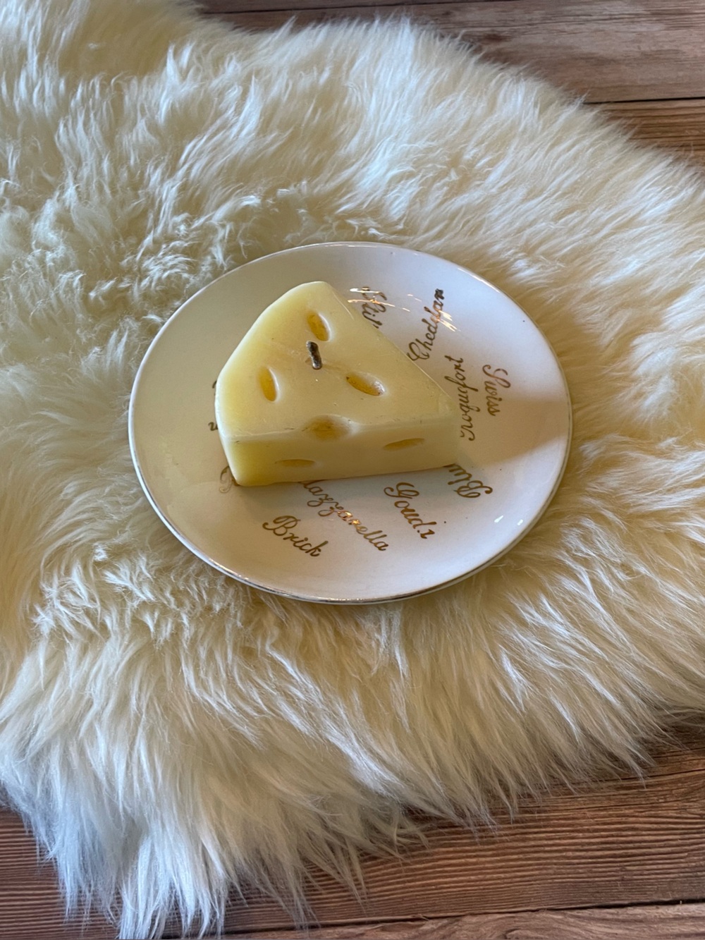 Mid-Century Modern cheese plate with 22-karat design